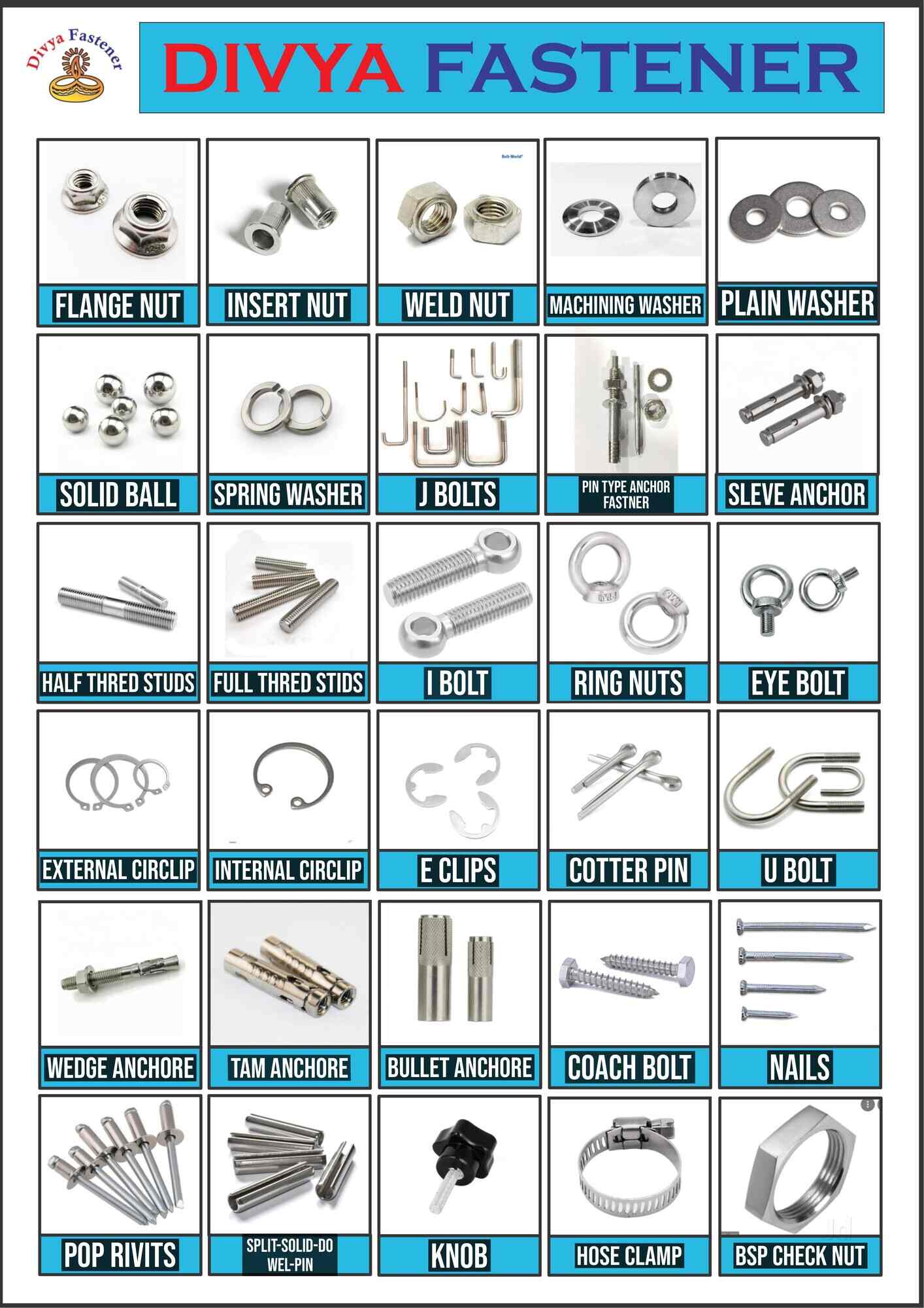 Divya Fastners in Rakhial,Ahmedabad Best Stainless Steel Nut Bolt