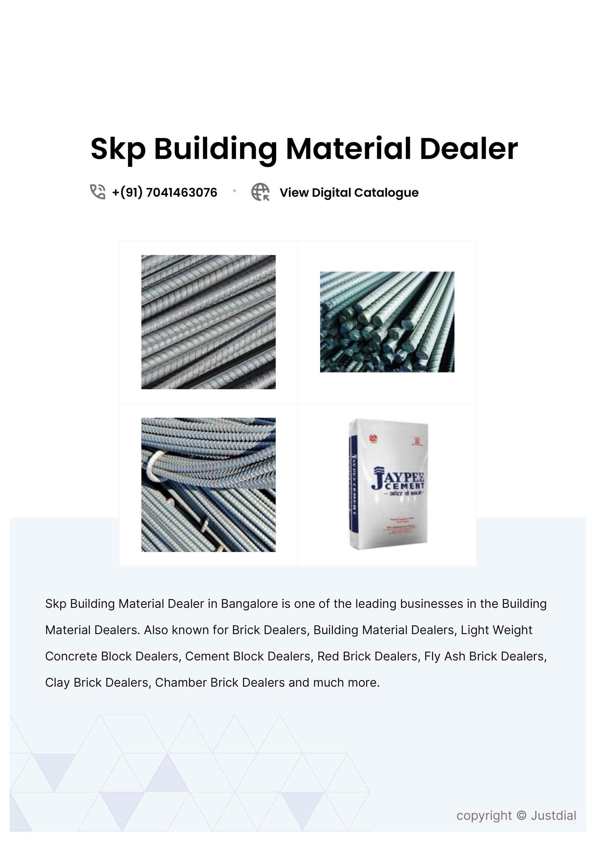 Skp Building Material Dealer in Bidrahalli,Bangalore Best Brick