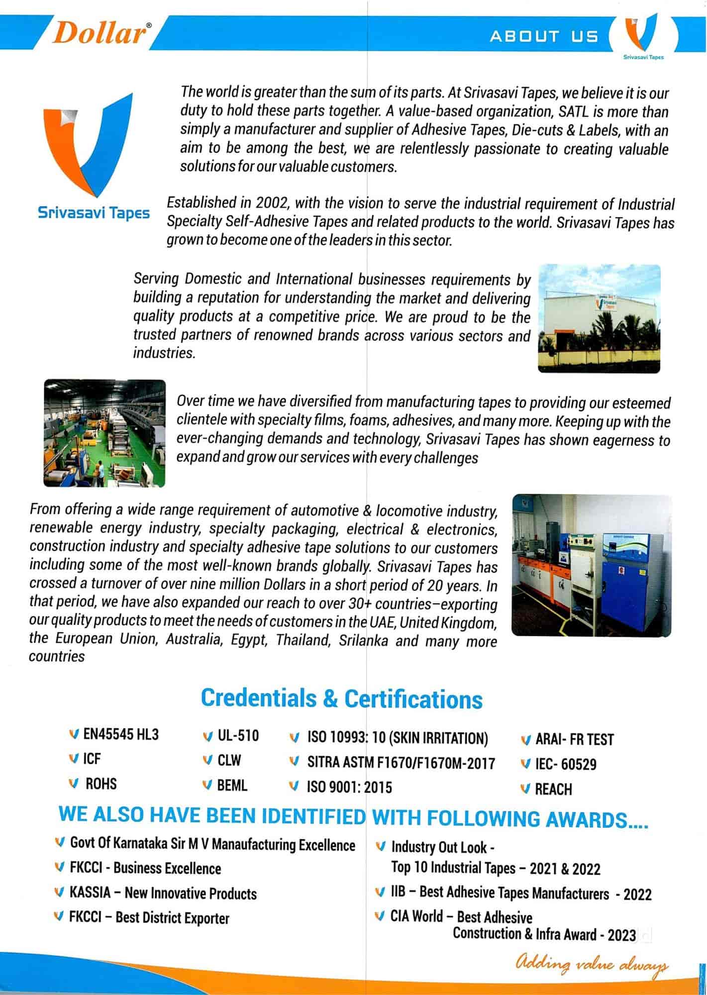 Srivasavi Adhesive Tapes Ltd (Head Office) in Sahakara Nagar,Bangalore