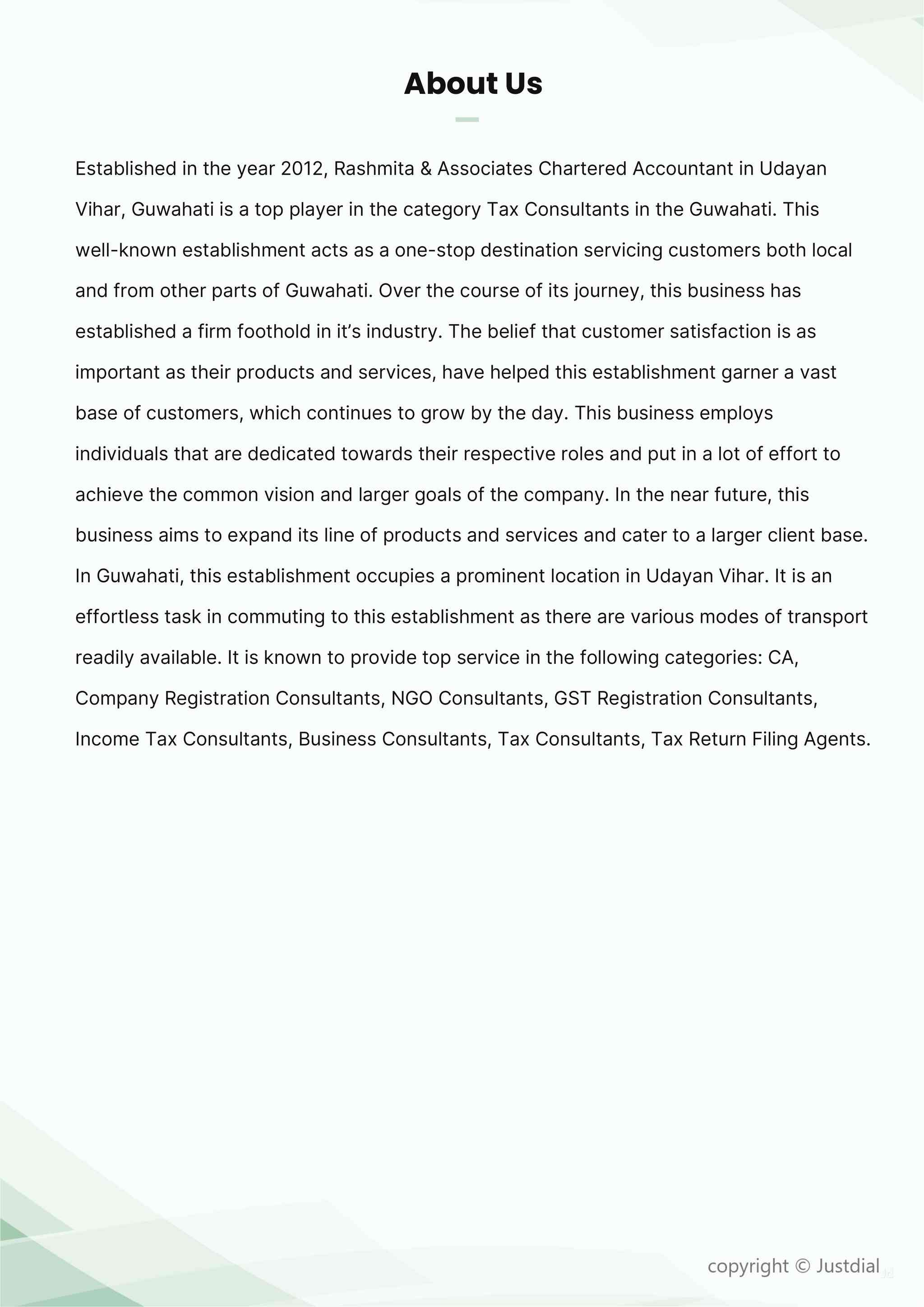 Rashmita & Associates Chartered Accountant in Udayan Vihar,Guwahati