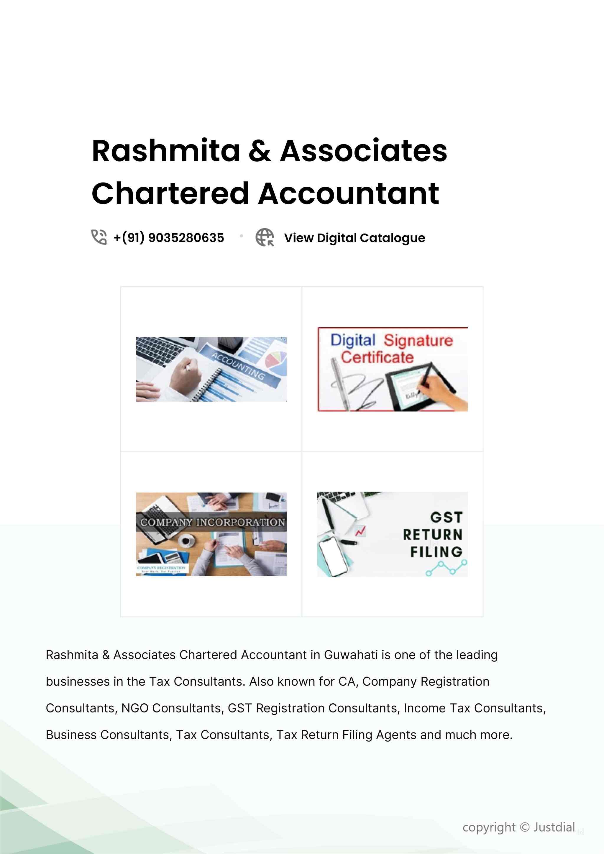 Rashmita & Associates Chartered Accountant in Udayan Vihar,Guwahati