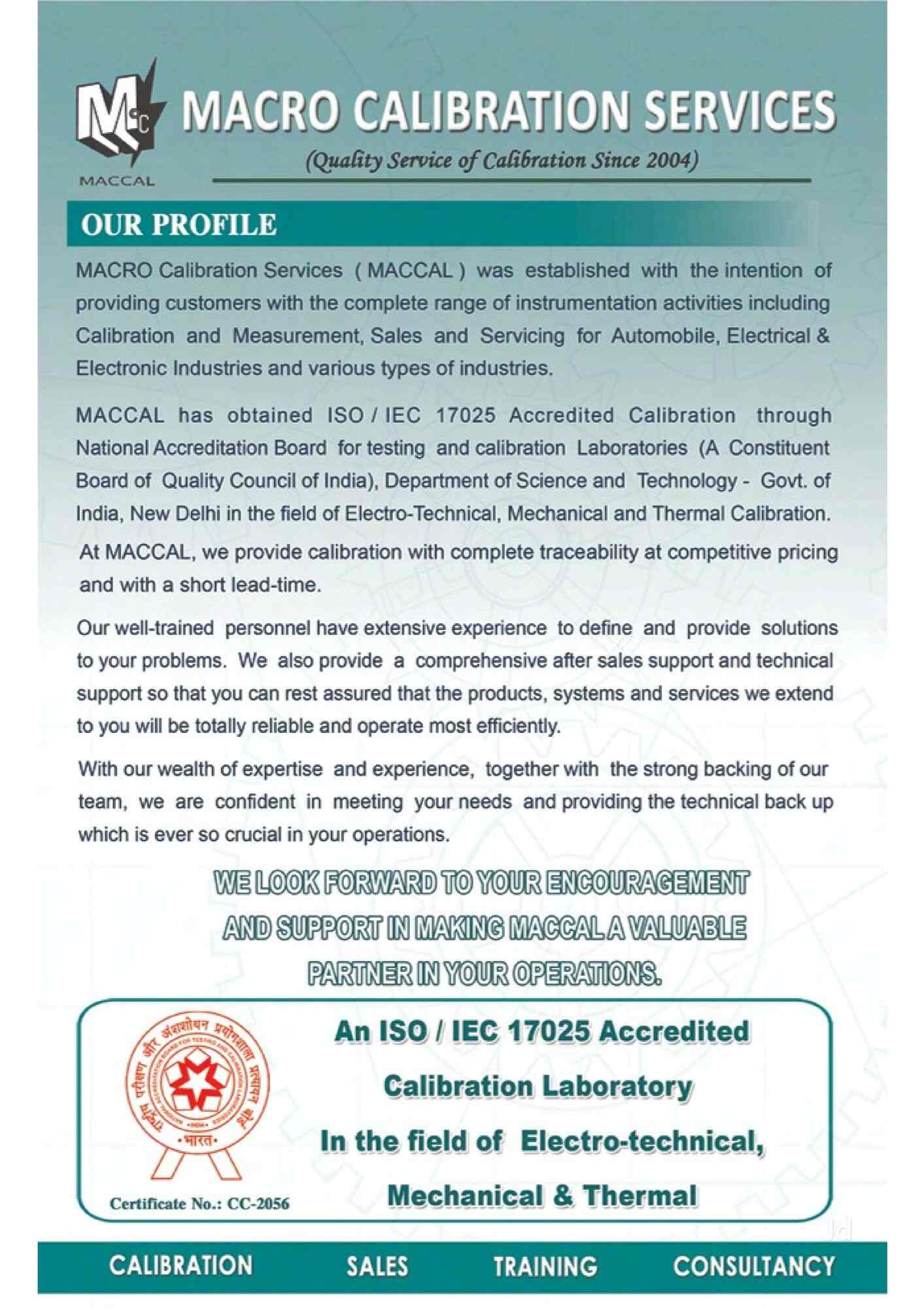 Macro Calibration Services Pvt Ltd in Warasiguda,Hyderabad Best