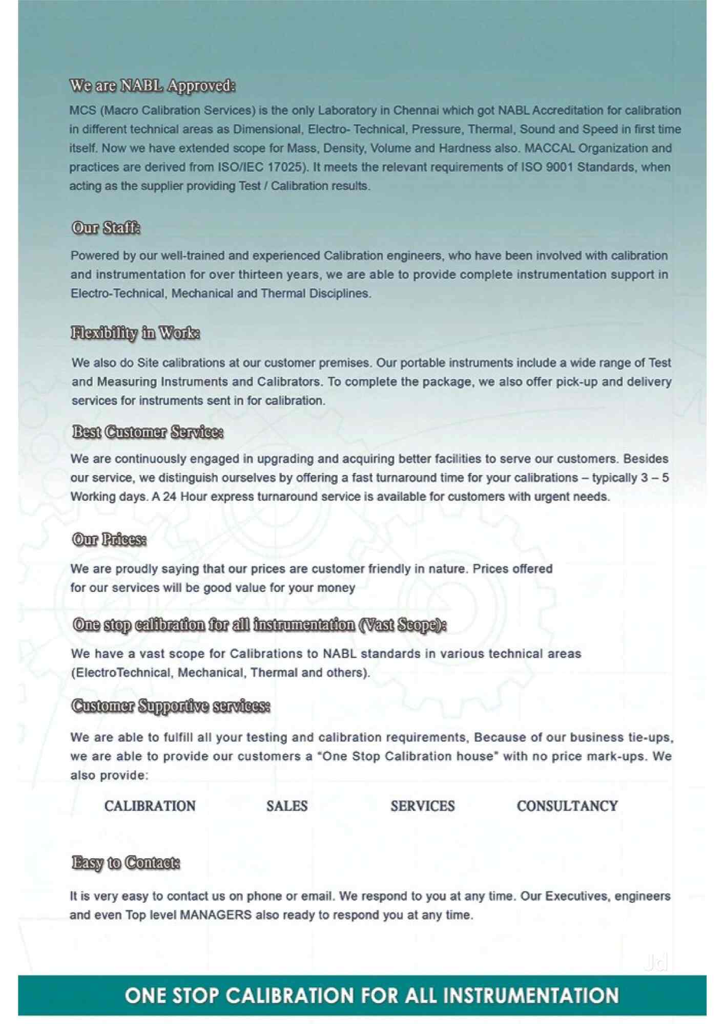 Macro Calibration Services Pvt Ltd in Warasiguda,Hyderabad Best