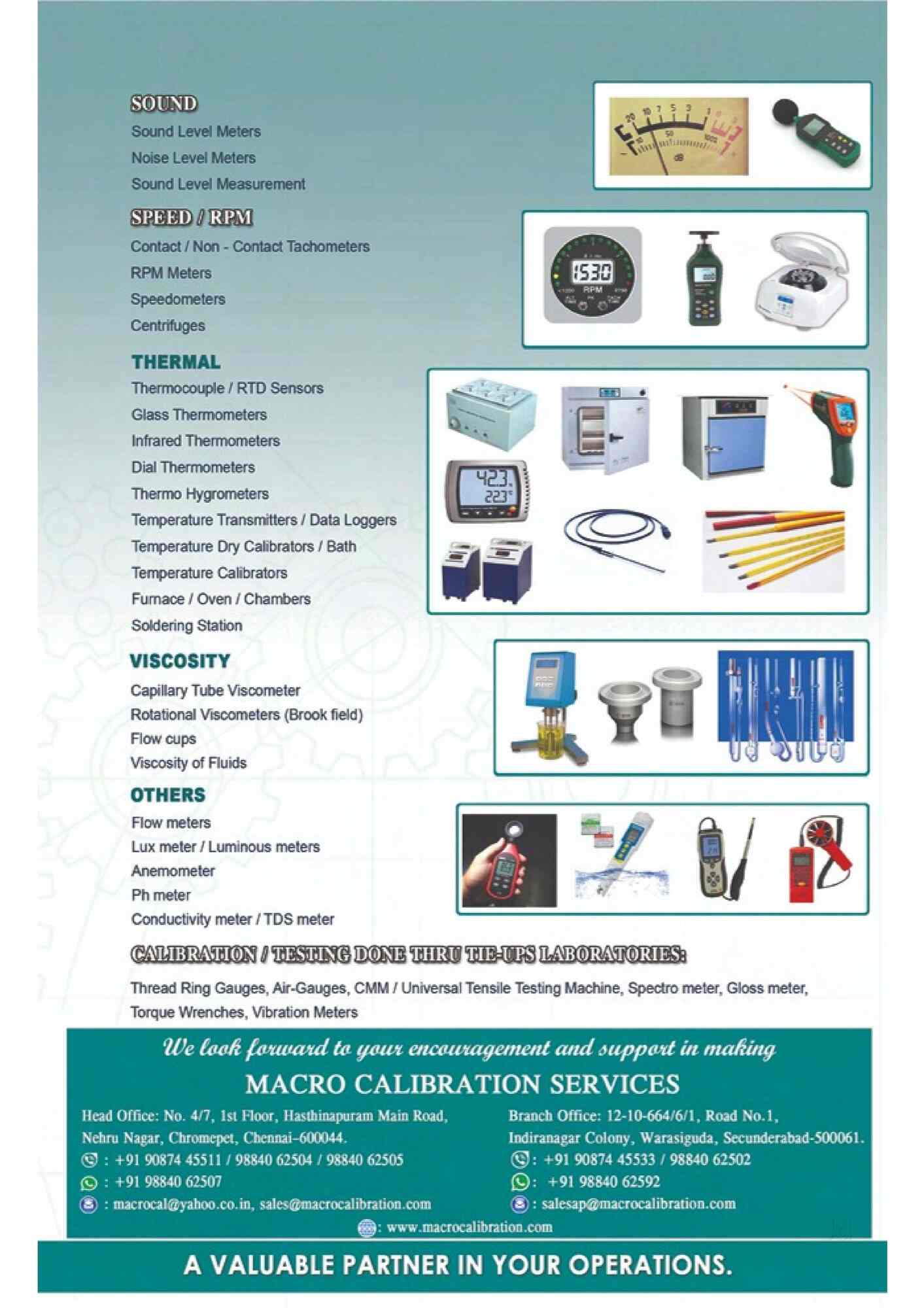 Macro Calibration Services Pvt Ltd in Warasiguda,Hyderabad Best