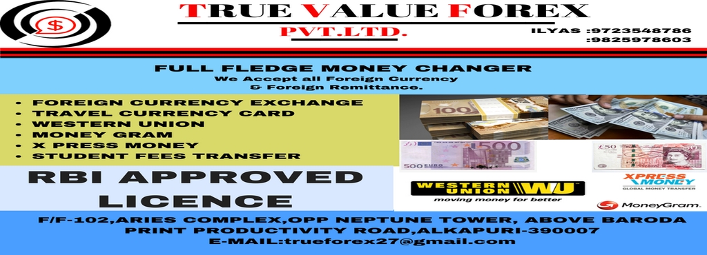 True Value Forex Pvt Ltd Alkapuri Money Transfer Agencies In True Value Forex Pvt Ltd