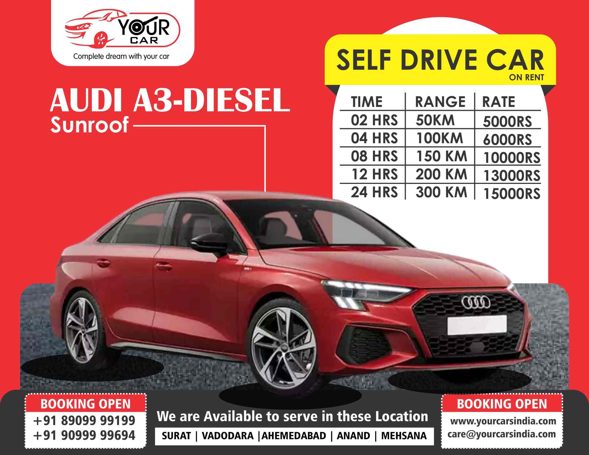 Your Car Private Limited in Karelibaug,Vadodara Best Car Rental in Vadodara Justdial