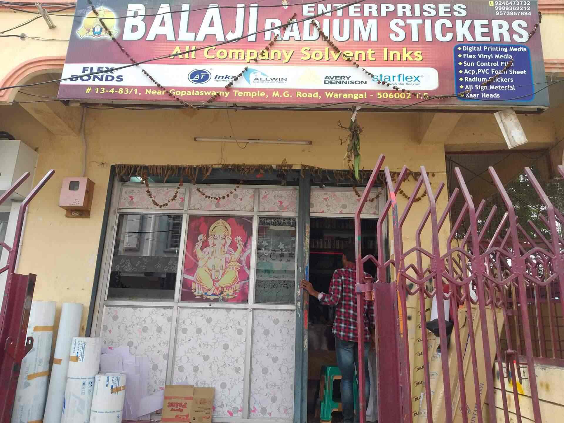 Balaji Radium Stickers Photos M G Road Warangal Pictures