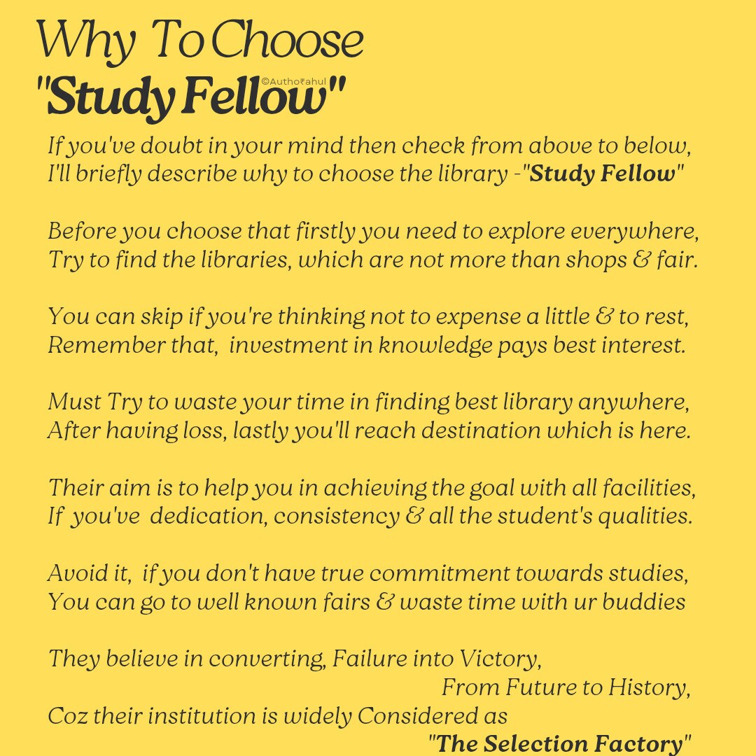Study Fellow Library 7