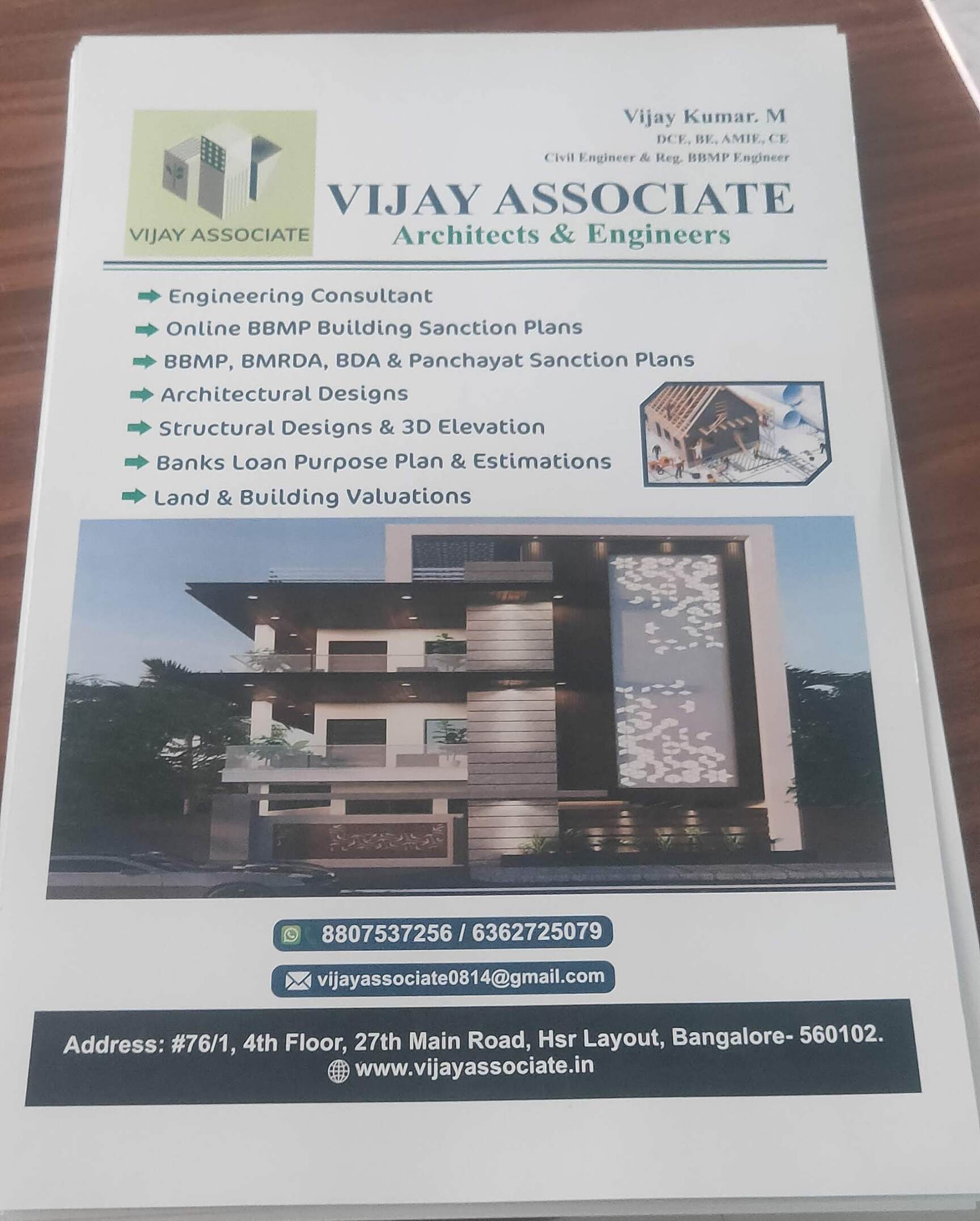 Vijay Rpc Layout Vijay Associated in Hsr Layout, Bangalore - Best Civil Engineers in ...